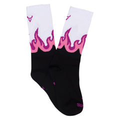 FLAME BLACK-WHITE FUCHSIA SOCK