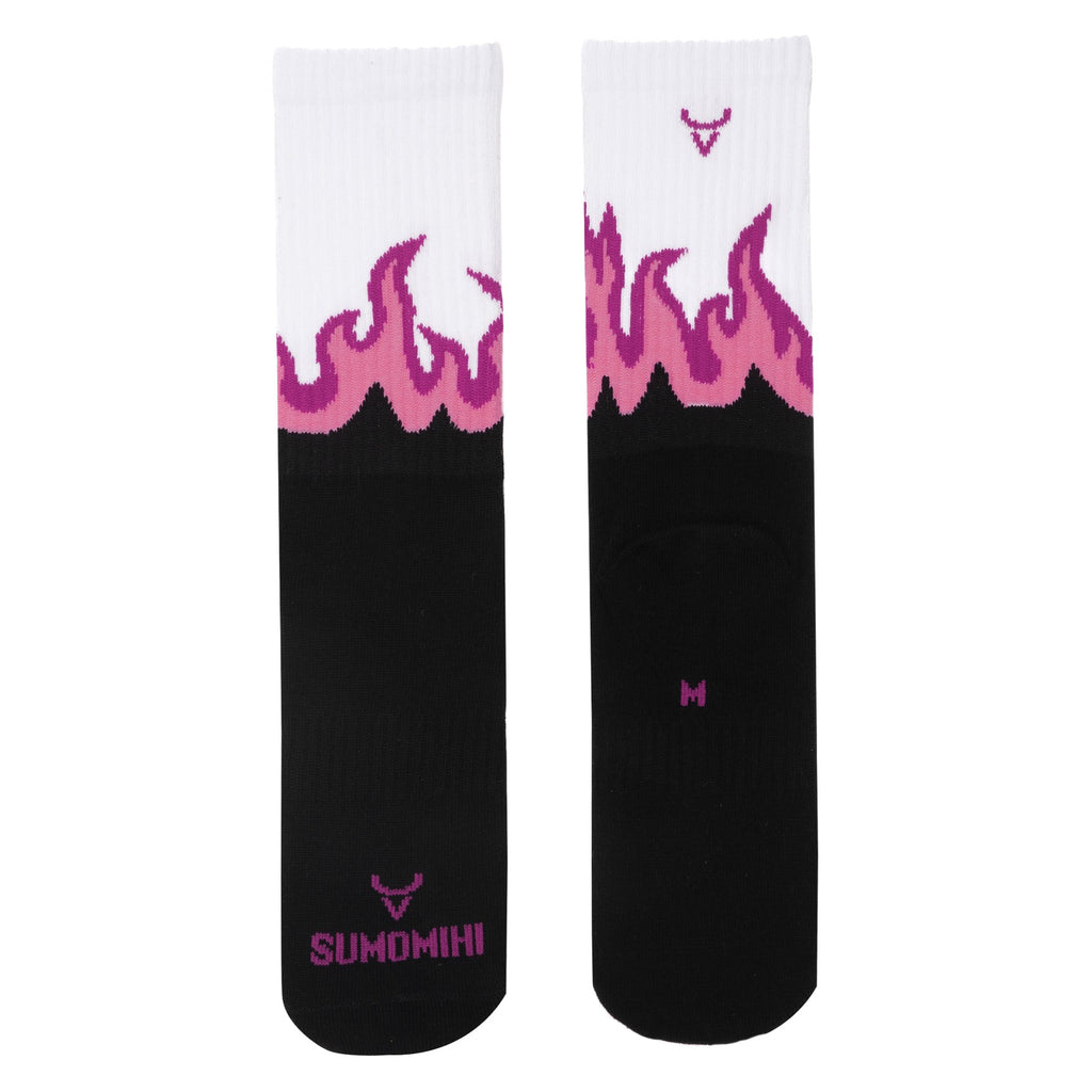 FLAME BLACK-WHITE FUCHSIA SOCK