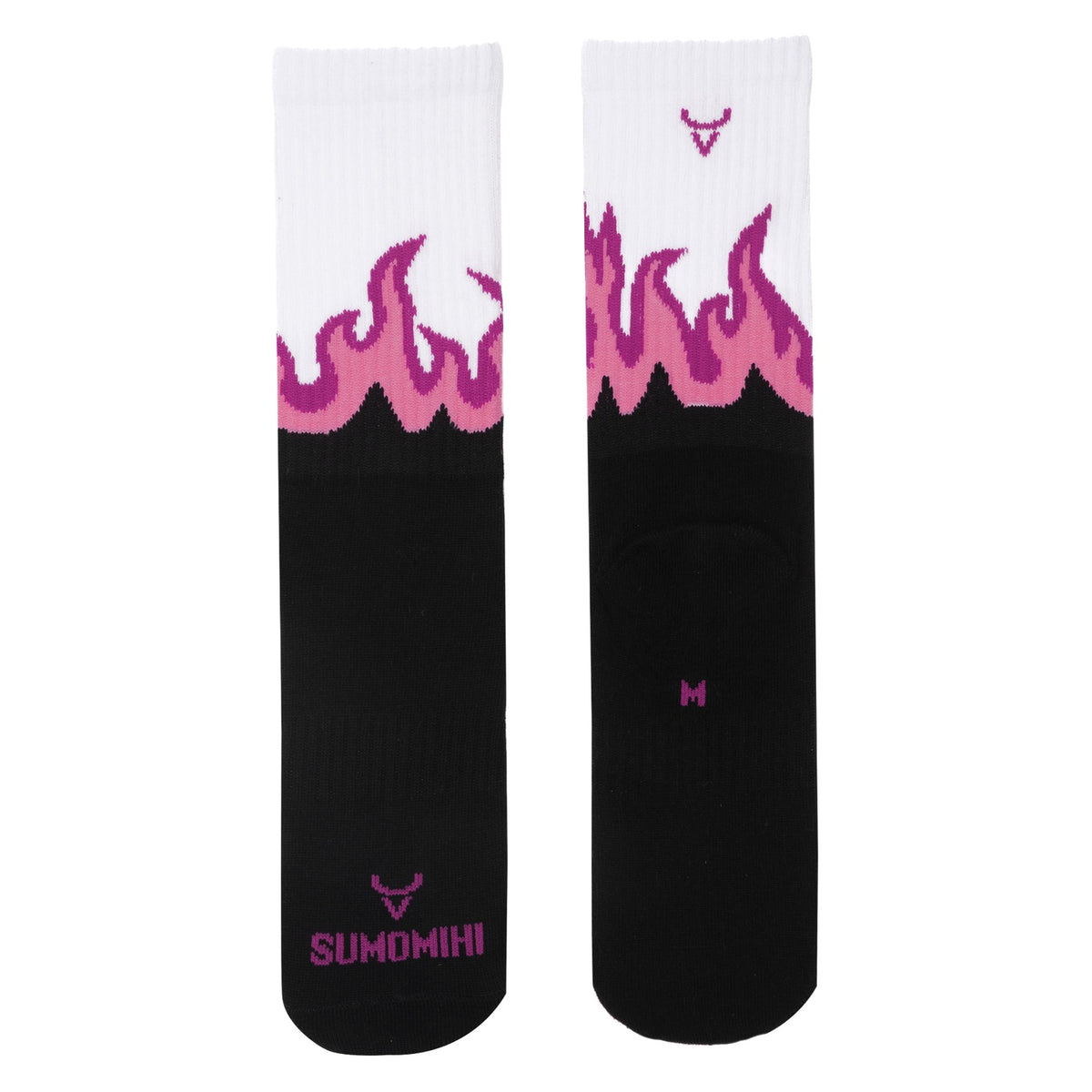 FLAME BLACK-WHITE FUCHSIA SOCK
