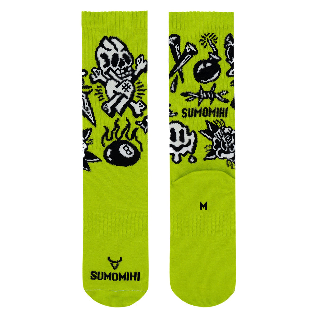TRADITIONAL FLASH - GREEN SOCK