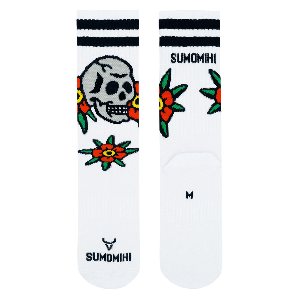 SKULL FLOWERS SOCK
