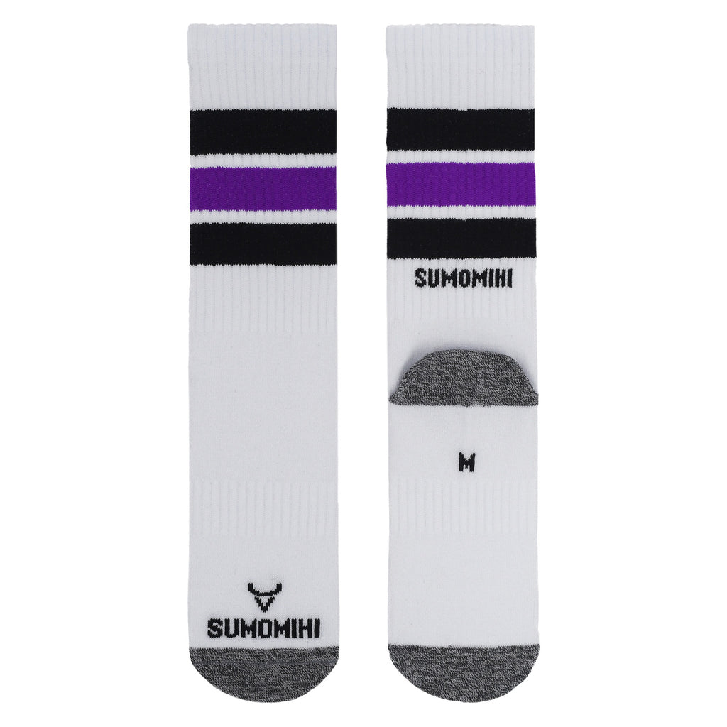 BLACK/PURPLE STRIPES SOCK