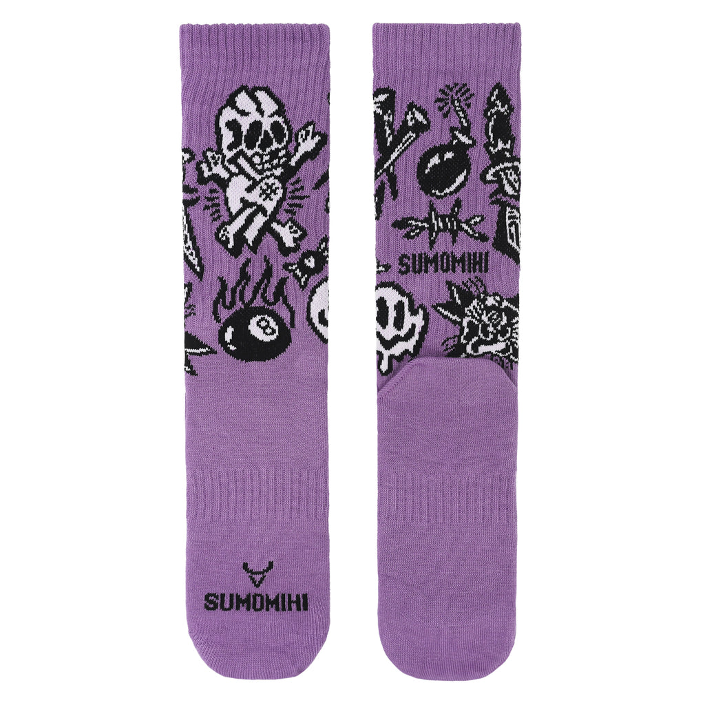 TRADITIONAL FLASH - VIOLET SOCK